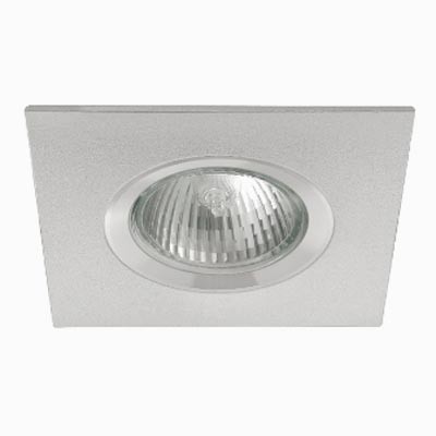 ATAK Q2 Stropní, podhledové, bodové svítidlo, těleso hliník, povrch hliník mat, pro žárovku 1x50W, GU10 ES50, 230V, IP20, 79x79mm, h=150mm, symb "F" mont/hořl podkl max