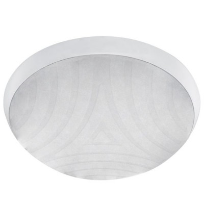 DORIAN A Stropní svítidlo, plast, barva bílá, polykarbonát, 1x75W, E27, 230V, IP44, IK10, d=304mm, h=100mm.
