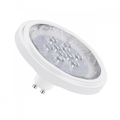 ES-111 LED SL/CW/W VÝPRODEJ Bodový světelný zdroj, těleso kov, povrch bílá, LED žárovka 11W, GU10 ES111, denní 6500K, 900lm, vyzař. úhel 40°, 230V, d=111mm, l=56mm