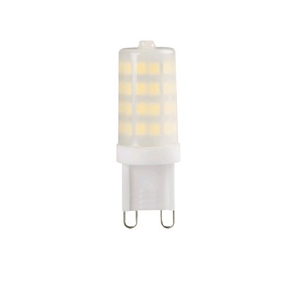 LED 3,5W G9 230V Světelný zdroj LED, vyzařovací uhel 300°, materiál keramika, povrch bílá, kryt plast opál, 3,5W, 300lm, patice G9, denní 6000K, 230V, životnost 15000h, d=16,5mm, h=48,5mm