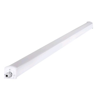 CARINEA LED Stropní svítidlo, materiál plast, povrch bílá, difuzor plast polykarbonát opál, LED 45W, 4000lm, neutrální 4000K, Ra80, 230V, IP65, IK10, tř.2, rozměry 49x49x1500mm