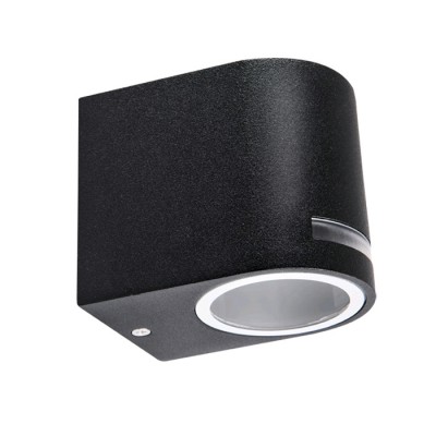 CEPHEI GARDEN nástěnné Nástěnné venkovní svítidlo, materiál hliník, povrch černá mat, krycí sklo čiré, pro žárovku 1x20W, GU10, ES50, 230V, IP44, tř.1, rozměry 80x70x95mm, svítí dolů