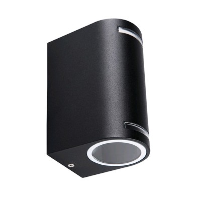 CEPHEI GARDEN nástěnné 2x25W GU10 Nástěnné, bodové, venkovní svítidlo, materiál hliník, povrch černá mat, sklo čiré, pro žárovku 2x20W, GU10, ES50, 230V, IP44, tř.1, rozměry 70x95x150mm, svítí nahoru/dolů