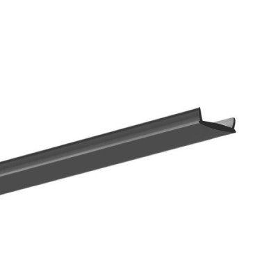 DF13A Difuzor k profilu pro LED pásky nacvakávací, materiál plast, černá, propustnost 32%, rozměry 13x4mm, l=1000mm