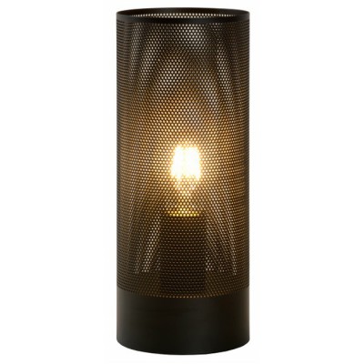 KOVIKS 1x60W E27 Stolní dekorativní lampa, základna kov černá mat, difuzor kov černá mat, pro žárovku 1x60W, E27, 230W, IP20, tř.2. rozměry 120x120x300mm, vypínač na kabelu.