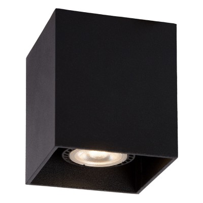 TREHOR 2 Stropní přisazené svítidlo, bodové, těleso hliník, povrch černý, bílý nebo chrom satin, pro žárovku 1x50W, GU10 ES50, 230V, IP20, tř.1. rozměry 83x83mm, h=95mm