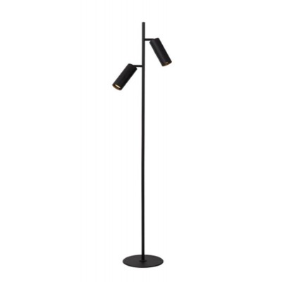 CHOIRO FL 2x40W, GU10 Stojací lampa, těleso hliník, povrch černá, pro žárovku 2x40W, GU10, 230V, IP20, tř.2, rozměry hlavice d=56mm, h=152mm, výška lampy h=1400mm, vypínač na kabelu.