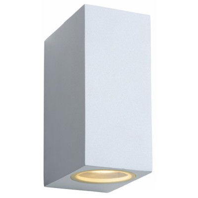 CARTYS SQUARE BIG 2x5W GU10 IP44 Nástěnné venkovní svítidlo, těleso hliník, povrch lak bílá mat, krycí sklo čiré, LED 2x5W, GU10, teplá 3000K, 320lm, 230V, IP44, tř.1. rozměry 90x65x150mm, vč.sv.zdr. svítí nahoru/dolů