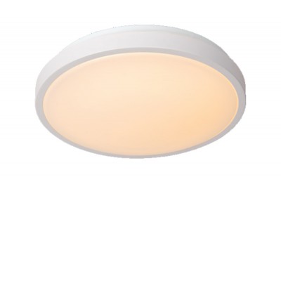 HYPOXY 24W, IP44, PIR Stropní přisazené svítidlo, kruhové, PIR senzor pohybu, těleso plast bílá, difuzor plast opál, LED 24W, teplá 2700K, 1550lm, 230V, do koupelny IP44, tř.1, rozměry d=410mm, h=106mm.