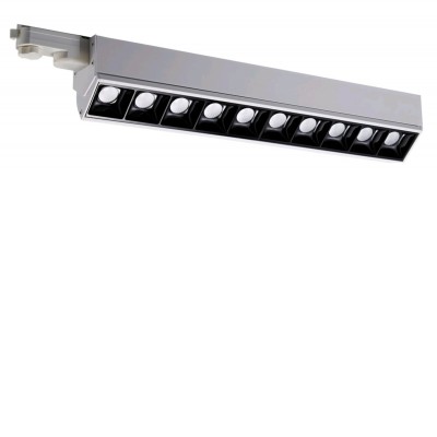 CELLTRACK 50W Lineární svítidlo, hliník, bílá, nast sklon svíc +-60°, LED 50W, teplá 3000K, vyzař. úhel 100°, Ra80, 230V, IP20, 580x60x110mm, 3F adaptér kompati NORDIC ALUMINIUM