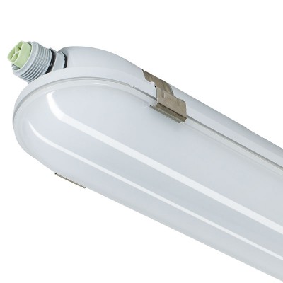 TRIPROOF LED 60W 4K 150LM/W IP65 Průmyslové, prachotěsné svítidlo, těleso plast, povrch šedá, difuzor plast opál, LED 60W, 9000lm, 150lm/W, neutrální 4000K, Ra80, 230V, PF>0.95, IP66, rozměry 1520x97x82mm