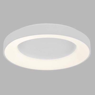 CAHORS Stropní svítidlo, těleso hliník, povrch bílá, difuzor plast opál, LED 40W, 2430lm, TW Tunnable white CCT teplá 3000K, neutrální 4000K, stmív DALI/PUSH, 230V, IP20, rozměry d=480mm, h=90mm