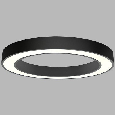CALAIS LED kruhové Stropní svítidlo, těleso hliník, povrch černá, difuzor plast opál, LED 80W, 6600lm, přepínatelná teplota CCT teplá 3000K, neutrální 4000K, stmív DALI, Ra80, 230V, IP20, tř.1, rozměry d=800mm, h=80mm