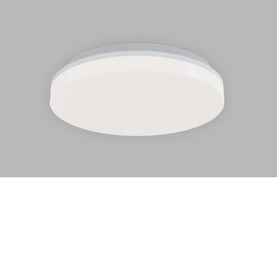 MARSE 15W emergency CCT Stropní nouzové svítidlo, pro trvalé i nouzové svícení, záloha 3h, plast bílá, difuzor plast opál, LED 23W, 2300lm, přepín. nast. teplota CCT teplá 3000K-neutrální 4000K, IP54, d=280mm, h=53mm.