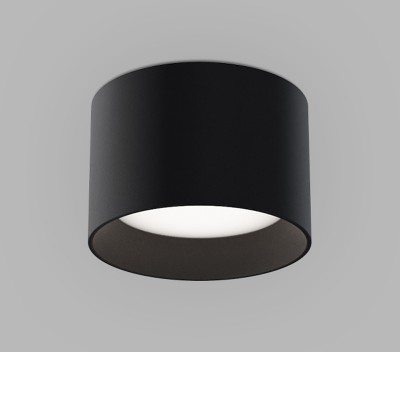 DYNE 8W/15W CCT Stropní, přisazené svítidlo, těleso kov, povrch černá/bílá, dif plast opál, LED 8W/15W, přepín. CCT teplota teplá 3000K-neutrální 4000K, stmív. DALI-PUSH/TRIAC dle typu, 230V, IP20, rozměry dle typu.