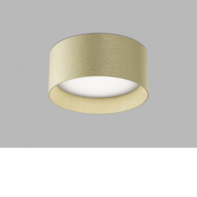 PROM 25W TW CCT Casambi Stropní, přisazené svítidlo, těleso kov, povrch zlatá, LED 25W, 2250lm, TW nast. CCT teplota teplá 3000K-neutrální 4000K, stmív. Casambi, 230V, IP20, rozměry d=210mm, h=80mm.