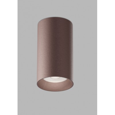 PORTIA 8W Stropní, bodové svítidlo, těleso kov, povrch kávová, LED 8W, 720lm, teplá 2700K, vyzař. úhel 38°, Ra90, 230V, IP20, rozměry d=75mm, h=134mm.