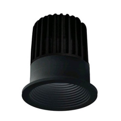 STERON LED 7W IP54 Stropní, vestavné, komínkové, venkovní bodové svítidlo, těleso hliník, povrch černá, LED 7W, 525lm, teplá 3000K, Ra80, 230V, do koupelny IP54, tř.1, rozměry d=76mm, h=82mm