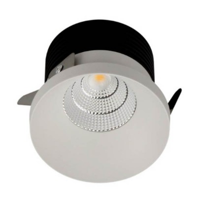 GOGO A LED 9W IP44 Vestavné, stropní svítidlo, těleso hliník, povrch bílá, LED 9W, 830lm, teplá 3000K, Ra80, 230V, do koupelny IP44, tř.1, rozměry d=82mm, h=61mm