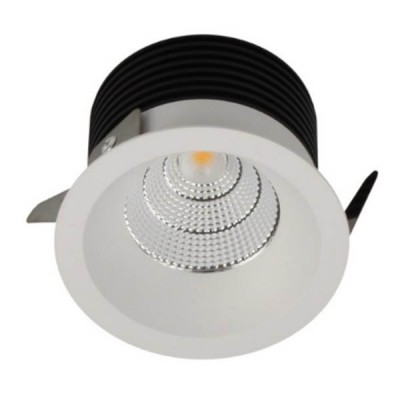 GOGO B LED 9W IP44 Vestavné, stropní svítidlo, těleso hliník, povrch bílá, LED 9W, 830lm, teplá 3000K, Ra80, stmív RF bezdrátové, 230V, do koupelny IP44, tř.1, rozměry d=82mm, h=52mm