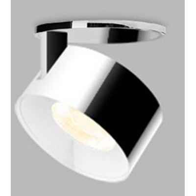 CANNES chrom/chrom Stropní vestavné bodové svítidlo, otočné, nastavitelný směr svícení, těleso hliník, povrch chrom/chrom, LED 1x11W, 770lm, teplá 3000K, Ra80, 230V, IP20, rozměry d=77mm, h=76,5mm