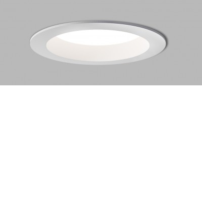 DANOST 12W CCT IP54 Stropní podhledové svítidlo, hliník, bílá, LED 12W, 1350lm, nast. teplota CCT teplá 3000K-neutrální 4000K, vyzař. úhel 90°, Ra80, 230V, IP54, rozměry d=145mm, h=53mm.