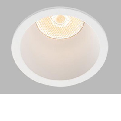 SSONE XS bílá Vestavné zápustné svítidlo, kruh, těleso hliník, povrch bílá, difuzor plast, LED 3W, 195lm, teplá 3000K, Ra80, 230V, do koupelny IP44, rozměry d=40mm, h=57mm