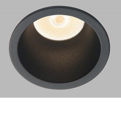 SSONE XS černá Vestavné zápustné svítidlo, kruh, těleso hliník, povrch černá, difuzor plast, LED 3W, 195lm, teplá 3000K, Ra80, 230V, do koupelny IP44, rozměry d=40mm, h=57mm