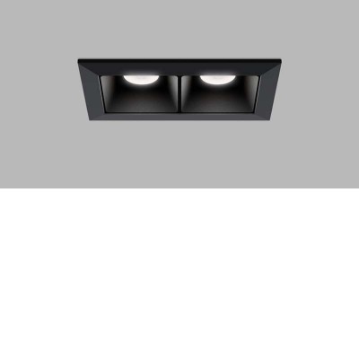 CERGY 4W/10W CCT Podhledové zápustné svítidlo, těleso hliník, povrch černá, rámeček bílá/černá, LED 2x2W/5x2W, přepín CCT teplota teplá 3000K-neutrální 4000K, stmív. dle typu, Ra90, UGR<19, 230V, IP20, rozměry dle typu.