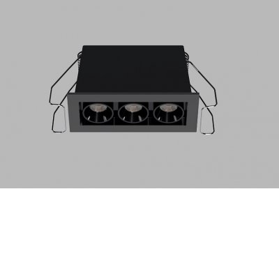 VENLOS 6W CCT Podhledové bodové svítidlo, hliník, rámeček černá, buňky černá, LED 6W, 480lm, přepín CCT teplá 2700K/3000K/neutr 4000K, Ra90, UGR<19, 230V, IP20, rozměry 69x40x31mm.