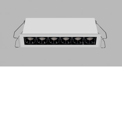 VENLOS 10W CCT Podhledové bodové svítidlo, hliník, rámeček bílá, buňky černá, LED 10W, 800lm, přepín CCT teplá 2700K/3000K/neutr 4000K, Ra90, UGR<19, 230V, IP20, rozměry 126x40x31mm.