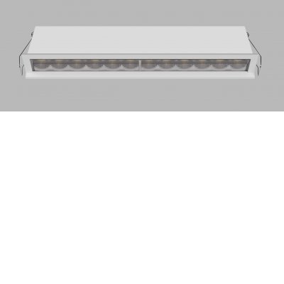 VENLOS ASYM 20W CCT TRIAC Podhledové svítidlo, ASYMETRICKÉ svíc. (wallwasher), hliník, rámeček bílá, LED 20W, 1600lm, přepín CCT teplá 2700K/3000K/neutr 4000K, stmív. TRIAC, UGR<19, 230V, IP20, 212x45x31mm.