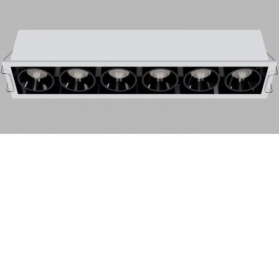 VENLOS 5W/15W/30W CCT Podhledové bodové svítidlo, hliník, rámeček bílá/černá, buňky černá, LED 5W/400lm, 15W/1200lm, 30W/2400lm, TW dle typu, přepín CCT teplá 2700K/3000K/neutr 4000K, stmív. dle typu, Ra90, UGR<19, 230V, IP20, rozměry dle typu.