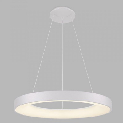 LEGNICA S Závěsné svítidlo, těleso hliník, povrch bílá, dif plast opál, LED 38W, 2660lm, TW Tunnable white CCT teplá 3000K-neutr 4000K, stmív. Zigbee, 230V, IP20, d=480mm, h=35mm, vč záv h=2500mm