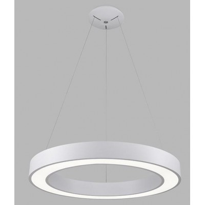 CALAIS SU Závěsné svítidlo, hliník, bílá, difuzor plast opál, LED 50W, 2330lm, přepínatelná teplota CCT teplá 3000K, neutrální 4000K, stmív DALI, 230V, IP20, rozměry 600x80mm, vč závěsu l=1200mm, lze zkr