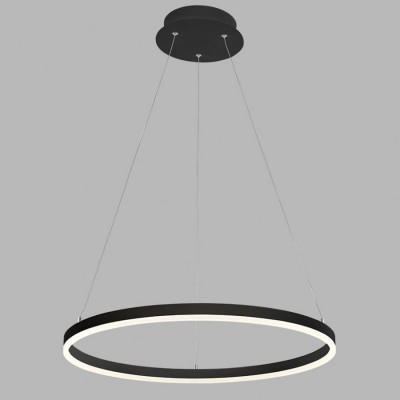 CHATOU S Závěsné svítidlo, hliník, černá, dif plast opál, LED 80W, 7120lm, TW nast. teplota CCT teplá 3000K-neutr 4000K, stmív. Casambi, 230V, IP20, d=1000mm, h=2500mm, vč závěs lanka l=2500mm, lze zkr.
