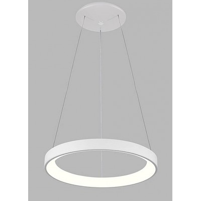 LEGNICA S Závěsné svítidlo, těleso hliník, povrch kávová, dif plast opál, LED 60W, 4200lm, TW Tunnable white CCT teplá 3000K/neutr 4000K, stmív. ZigBee, 230V, IP20, d=780mm, h=35mm, vč záv lanka h=2500mm