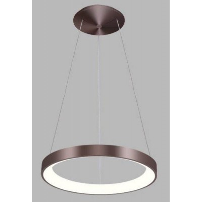 LEGNICA S Závěsné svítidlo, hliník, kávová, difuzor plast opál, LED 80W, 5600lm, TW nast. teplota CCT teplá 3000K, neutrální 4000K, stmív. DALI, 230V, IP20, rozměry d=980mm, vč závěs lanka l=2500mm, lze zkr.