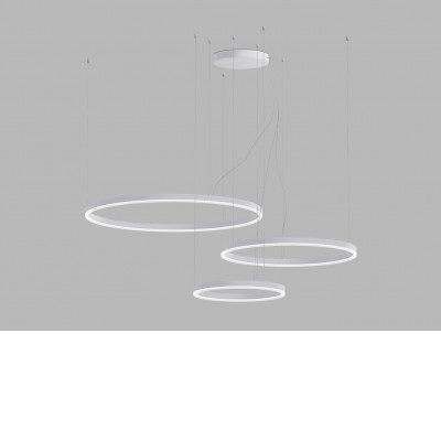 CHATOU HL 136W CCT TRIAC Závěsné svítidlo, kov, bílá, dif plast opál, LED 136W, přepín. CCT teplota teplá 3000K-neutr 4000K, stmív. TRIAC, 230V, IP20, d=400+600+800mm, vč závěs lanka l=2500mm, lze zkr.