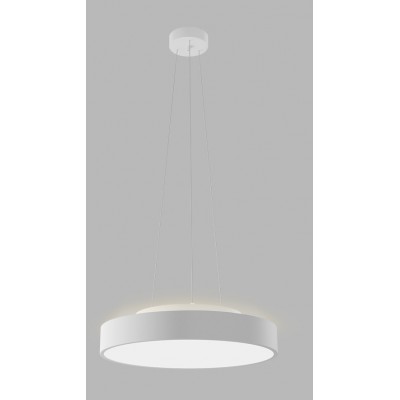 ROPOVO HL 65W CCT DALI Závěsné svítidlo, hliník, bílá, LED 65W, 4875lm,TW nast. teplota CCT teplá 3000K-neutrální 4000K, stmív, DALI, 230V, IP20, tř.1, d=600mm, vč závěs lanka l=2500mm, lze zkr, svítí nahoru/dolů.