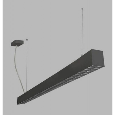 BOLESLAW PI Závěsné svítidlo, těleso hliník, povrch černá, LED 32W, 3850lm, neutrální 4000K, stmív. DALI, 230V, IP20,  rozměry 1200x85x65mm, vč závěs lanka h=2500mm, lze zkrátit, svítí dolů.