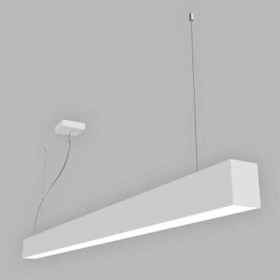 KELONO S/D, LED 32W Závěsné svítidlo, hliník, bílá, dif mikroprisma, LED 32W, 4480lm, nastavitelná teplota CCT-TW teplá 3000K-neutr 4000K, Ra80, stmív ZIGBEE, 230V, IP20, rozměry 1200x85x65mm, lank záv 2500mm, sv dolů