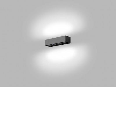 TWARDOGG Nástěnné svítidlo, těleso hliník, povrch černá antracit, LED 7W, 600lm, teplá 3000K, Ra80, 230V, IP65, rozměry 220x50x70mm, svítí dolů.