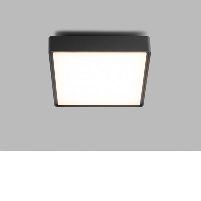 MIELER LED 16W DALI-PUSH/Zigbee Stropní svítidlo, plast černá, difuzor plast opál, LED 16W, 1280lm, CCT přepín teplota teplá 3000K/ neutrální 4000K/ denní 6500K, stmív. DALI-PUSH/Zigbee, 230V, IP65, tř.2, 296x296x78mm