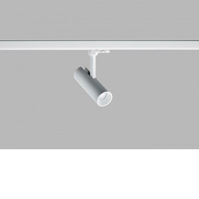 KLINSA 3F 10W TRIAC Bodové svítidlo do 3-fázové lišty, nastavitelný směr svícení, těleso hliník, povrch bílá, nebo černá, LED 10W, 1000lm, teplá 3000K, stmív. TRIAC, 230V, IP20, tř.1, rozměry d=60mm, h=180mm