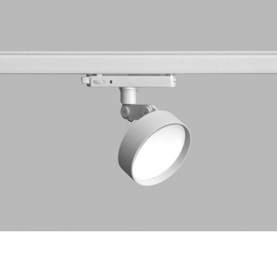 ELIE 12W 3F DALI Svítidlo do 3-fázové lišty, těleso hliník, povrch bílá, difuzor plast opál, LED 12W, 1000lm, teplá 3000K, stmív. DALI, 230V, IP20, rozměry d=113mm, h=35mm.