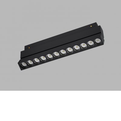 STAK 12W DALI CCT Svítidlo do magnetického systému, těleso kov, povrch bílá, LED 12W, 1068lm, TW dle typu nebo přepín CCT teplá 3000K/3500K/neutrální 4000K, stmívání DALI, vyzař. úhel 38°, 48V, IP20, rozměry 235x80x22mm.