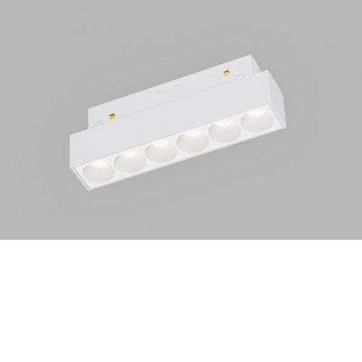 STAK 6W TW CCT DALI Svítidlo do magnetického systému, těleso kov, povrch bílá, LED 6W, 534lm, TW nast. teplota CCT teplá 3000K-neutrální 4000K, stmív. DALI, vyzař. úhel 38°, 48V, IP20, rozměry 121x44x22mm.