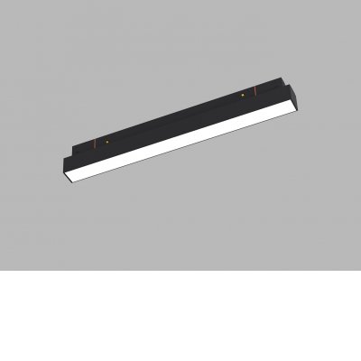 RORY 12W CCT DALI Svítidlo do magnetického systému, těleso kov, černá, difuzor plast opál, LED 12W, 1020lm, přepín CCT teplá 3000K/3500K/neutrální 4000K, vyzař. úhel 110°, 48V, IP20, rozměry 306x44x22mm.