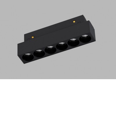 STAK 6W CCT Svítidlo do magnetnetického systému, kov, černá, LED 6W, 534lm, přepín CCT teplá 2700K/3300K/neutr 4000K, vyzař. úhel 38°, 48V, IP20, rozměry 205x44x22mm